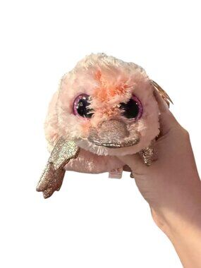 Ty Beanie Boos “Wilma” the Platypus Plush – Pink Glitter Eyes w/ Tag